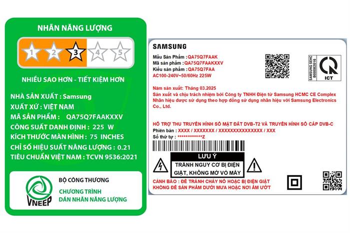 Smart Tivi QLED Samsung AI 4K 75 Inch QA75Q7FA - Model 2025